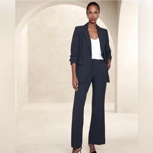 NWT Banana Republic Giovana Sculpted Bootcut Trouser Pants Navy 6